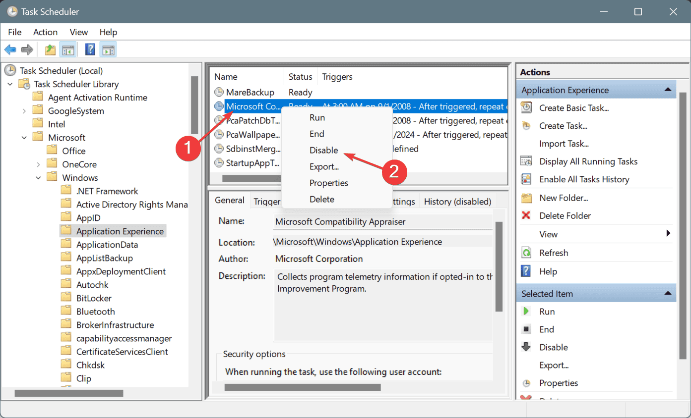 disable to fix microsoft compatibility telemetry high disk usage