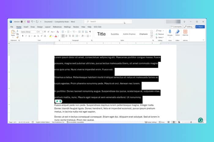 How to set the line spacing to double in Word
