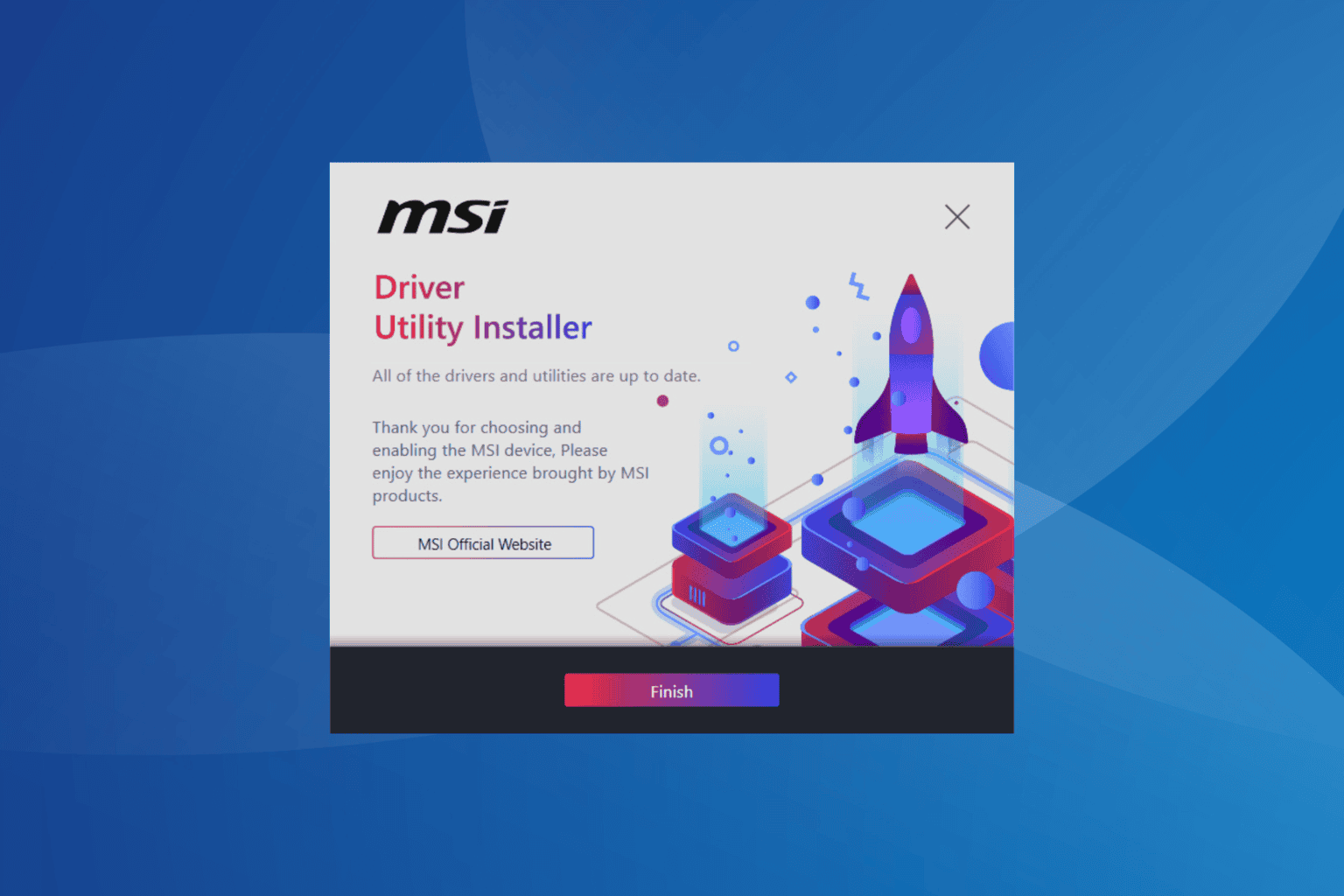 msi driver utility installer without internet