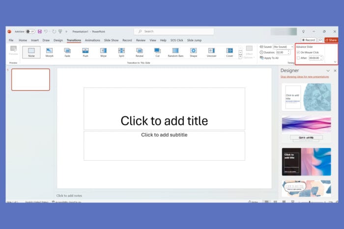 How to set PowerPoint to automatically advance slides