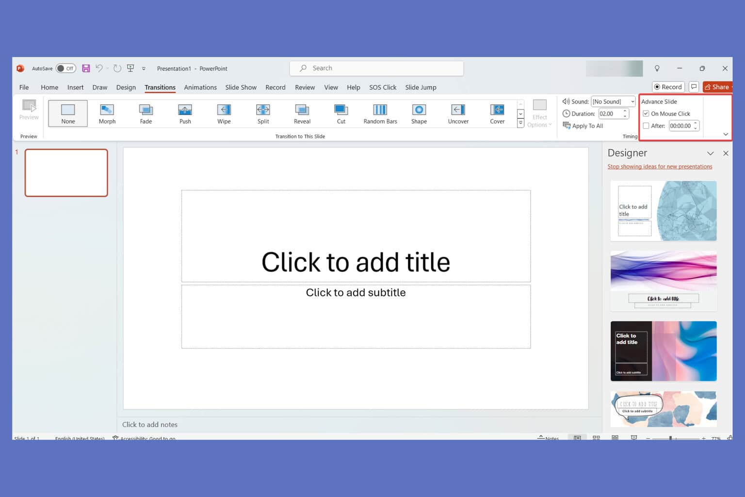 How to set PowerPoint to automatically advance slides