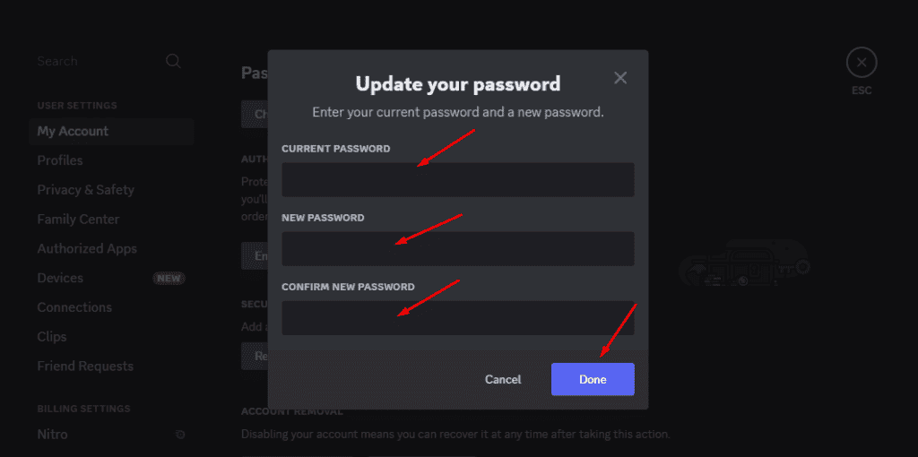 Update Your Password 