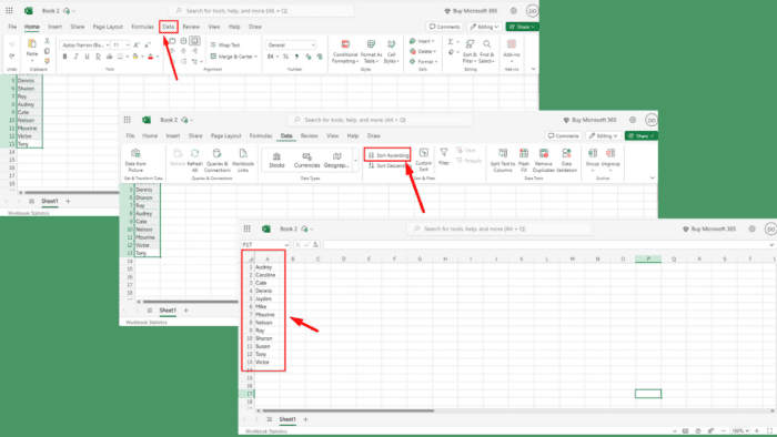 Excel Alphabetical Order