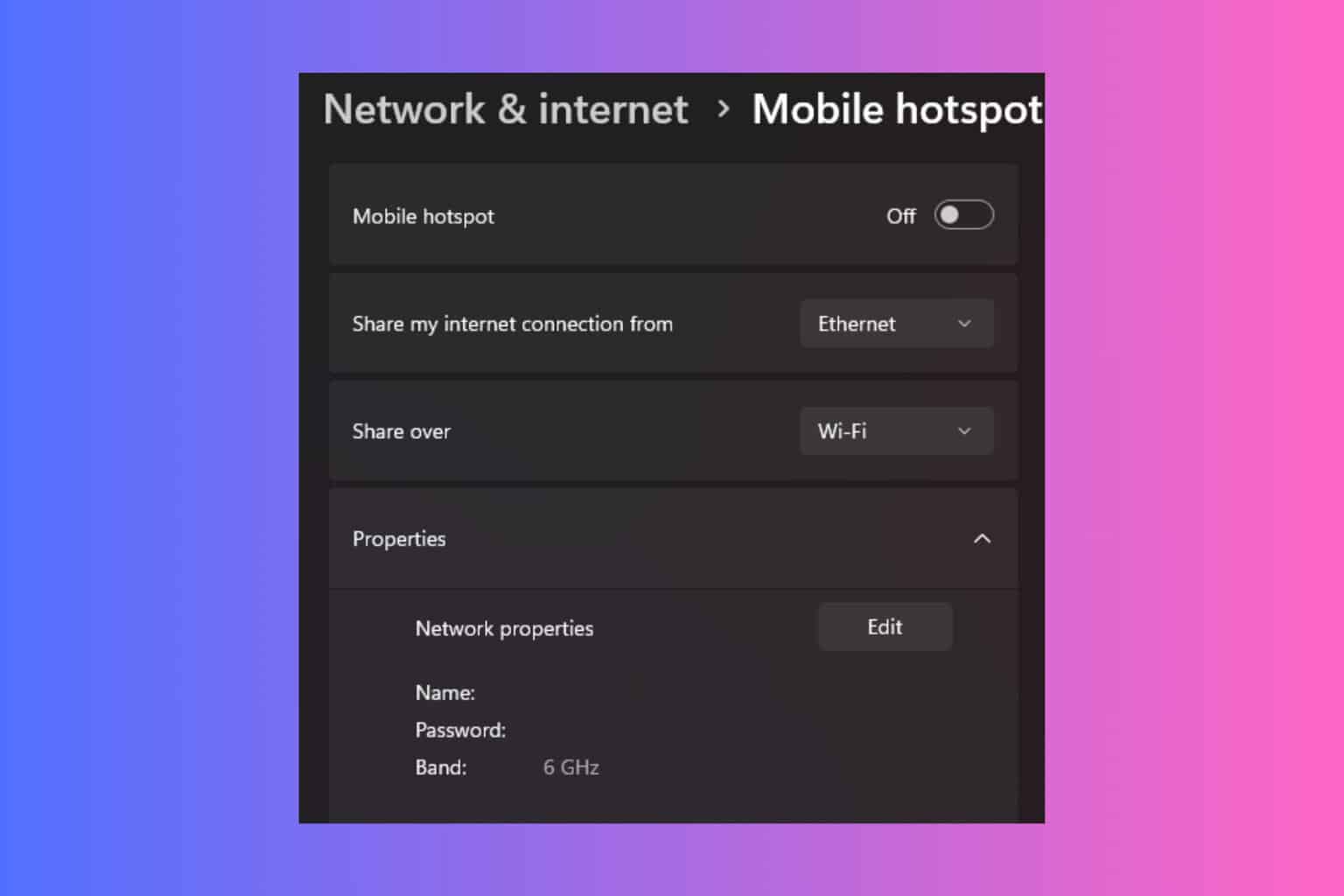 How to create a Windows 11 Wi-Fi 6 Hotspot