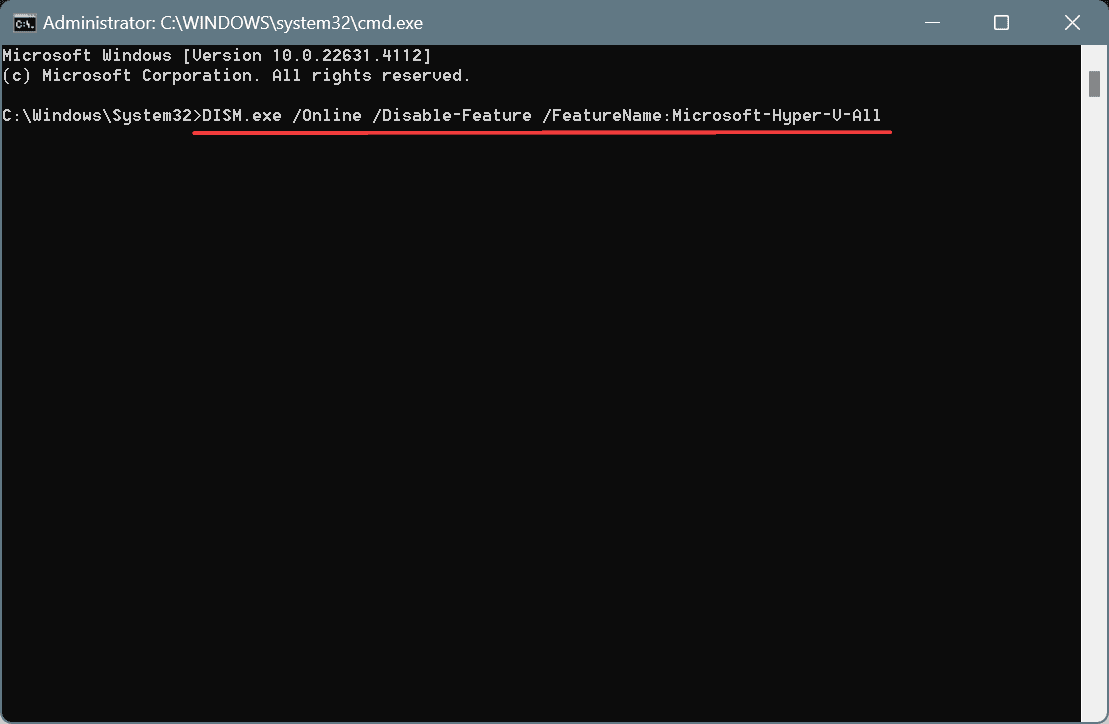 disable hyper-v to fix ERROR_FILE_EXISTS