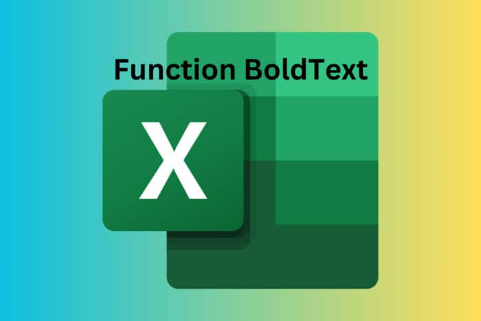 How to insert bold text in formulas on Excel