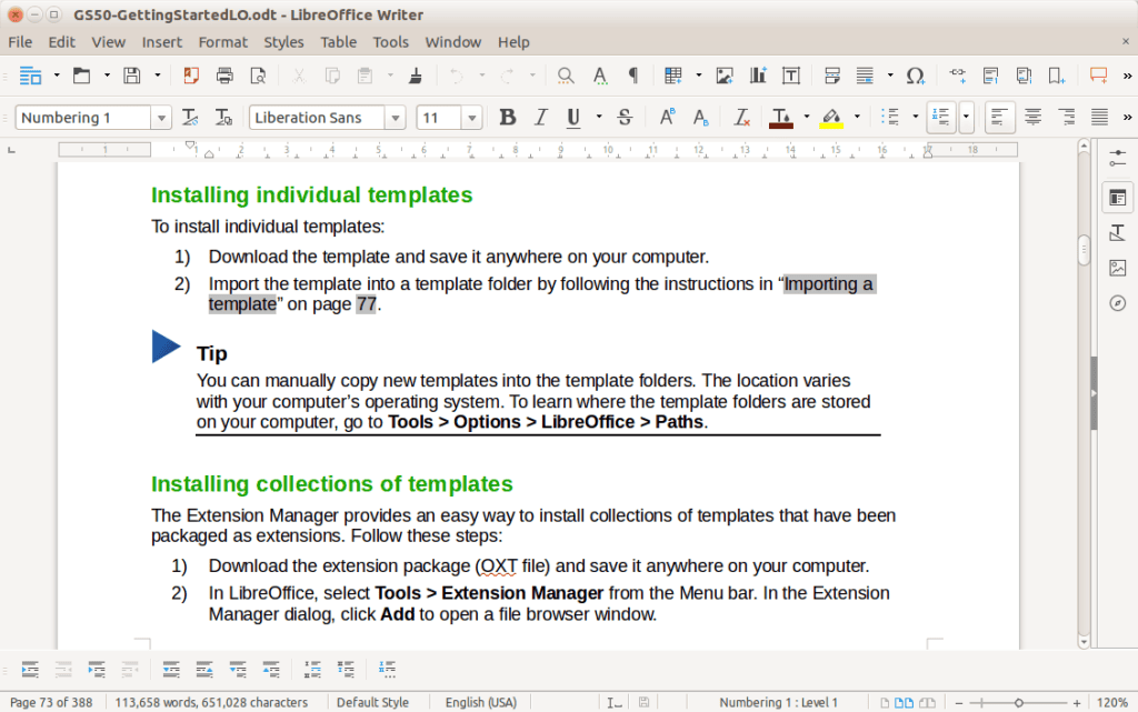 LibreOffice Writer - microsoft word alternative