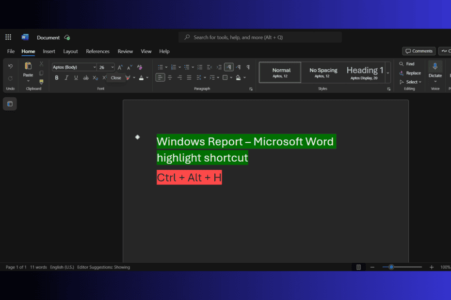 How to Use the Microsoft Word Highlight Keyboard Shortcut