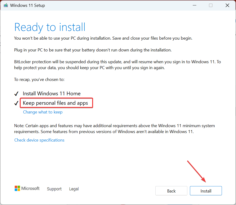 in-place upgrade to fix mfc120u.dll missing