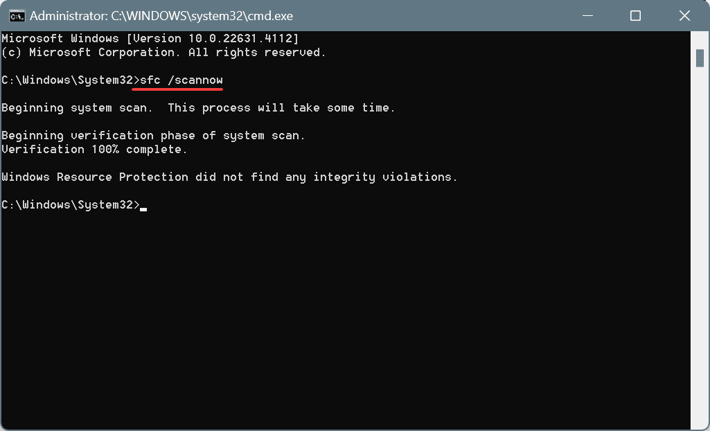 sfc scan to fix PCI_VERIFIER_DETECTED_VIOLATION