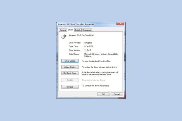 Download and Install the Synaptics Touchpad Driver for Windows 7