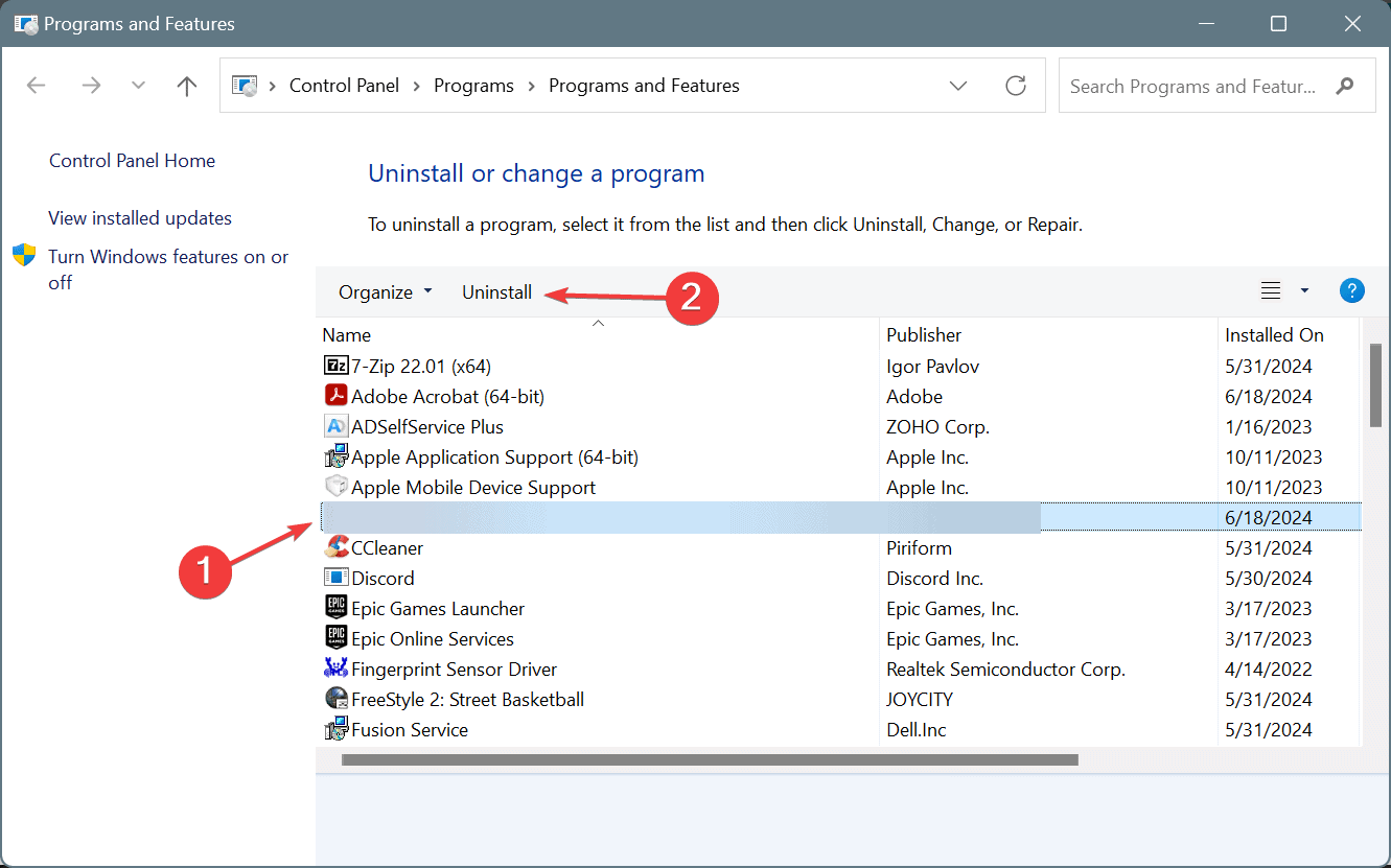 uninstall to fix INVALID_REGION_OR_SEGMENT