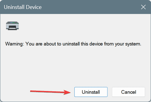 confirm uninstall