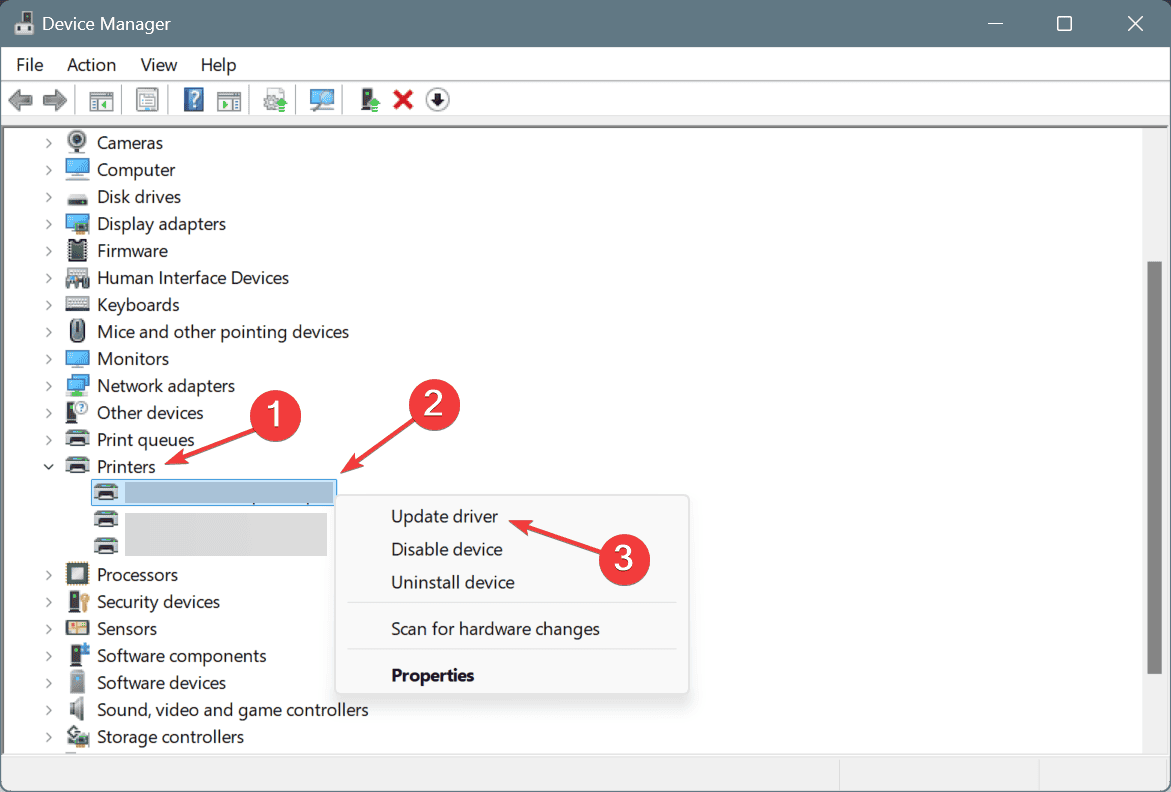 update printer driver to fix ERROR_REDIR_PAUSED