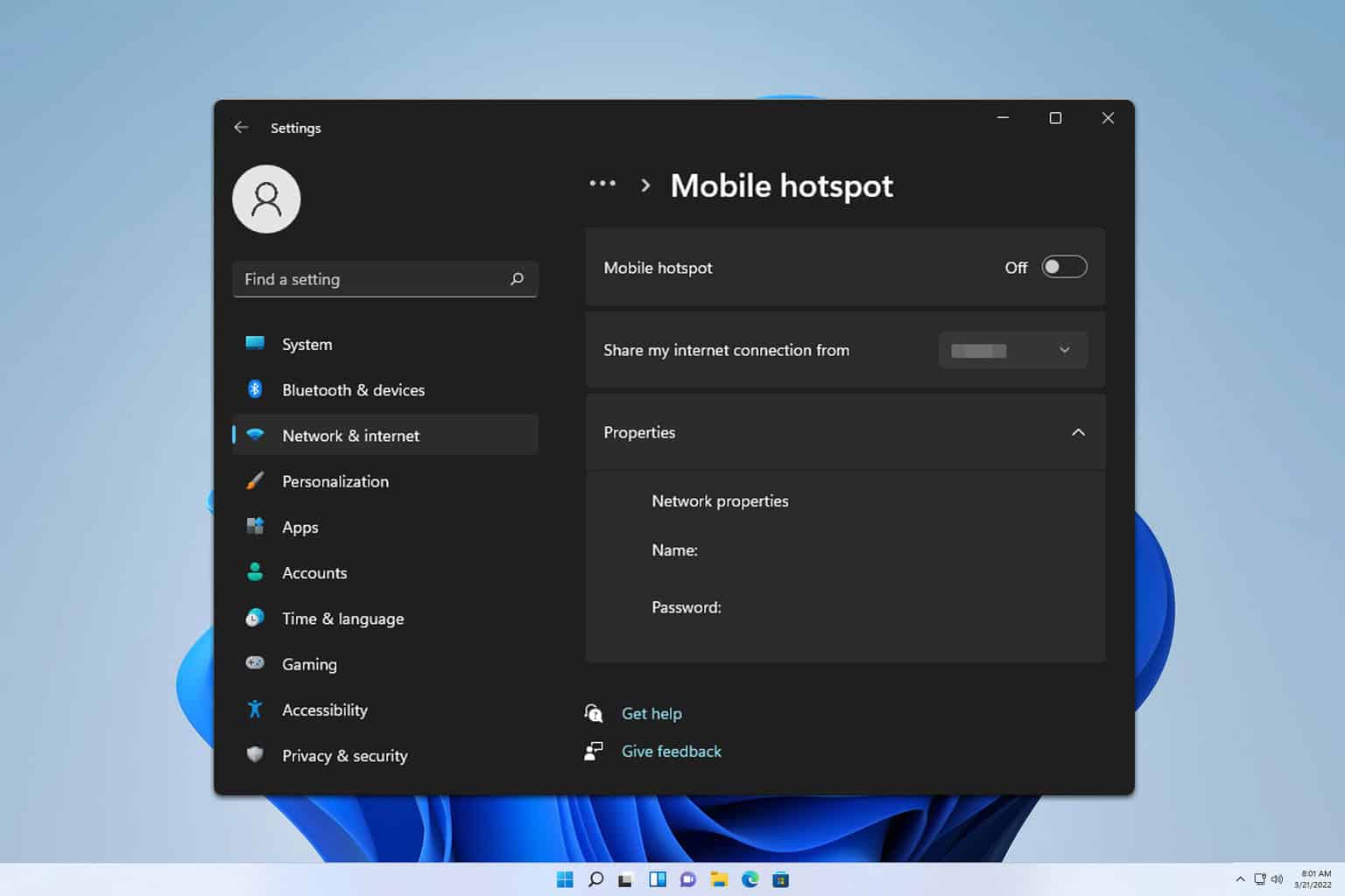 windows 11 hotspot slow