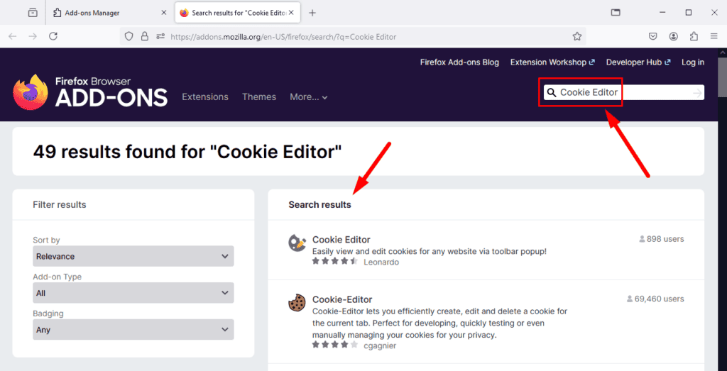 Type Cookie Editor