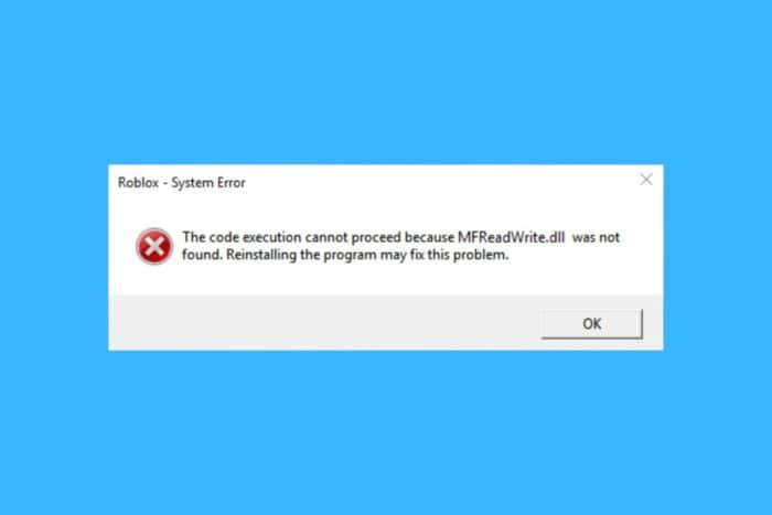 How to fix MFReadWrite.dll missing error