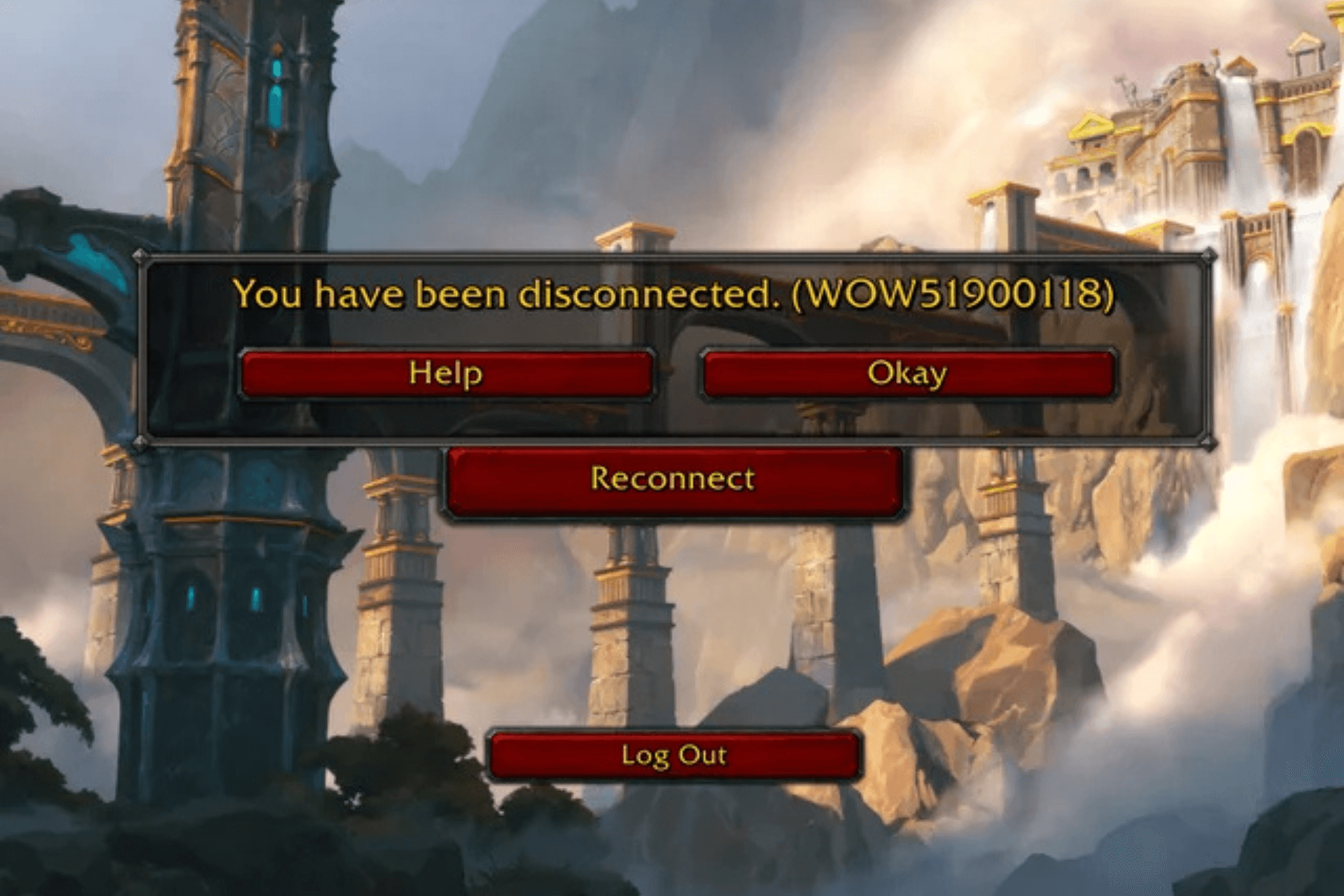 World of warcraft wow error 51900118