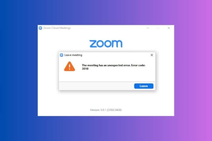 How to fix Zoom error 3010