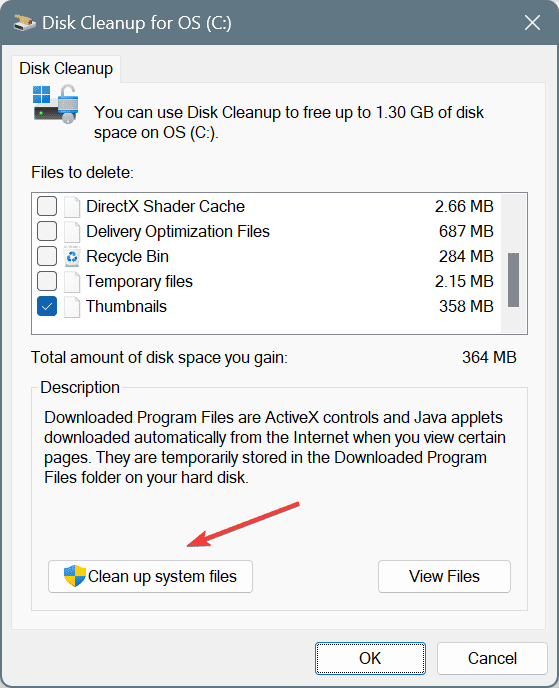 clean up system files to fix cpu z error code 0x5