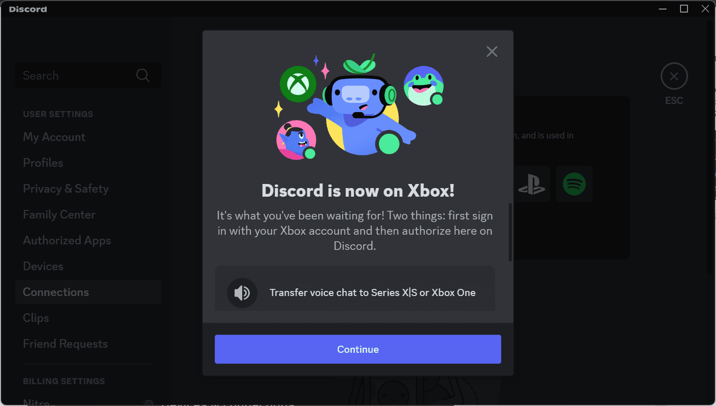 re-link to fix discord xbox not working