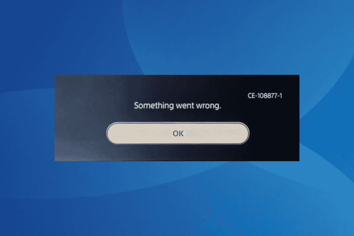 playstation error ce-108877-1