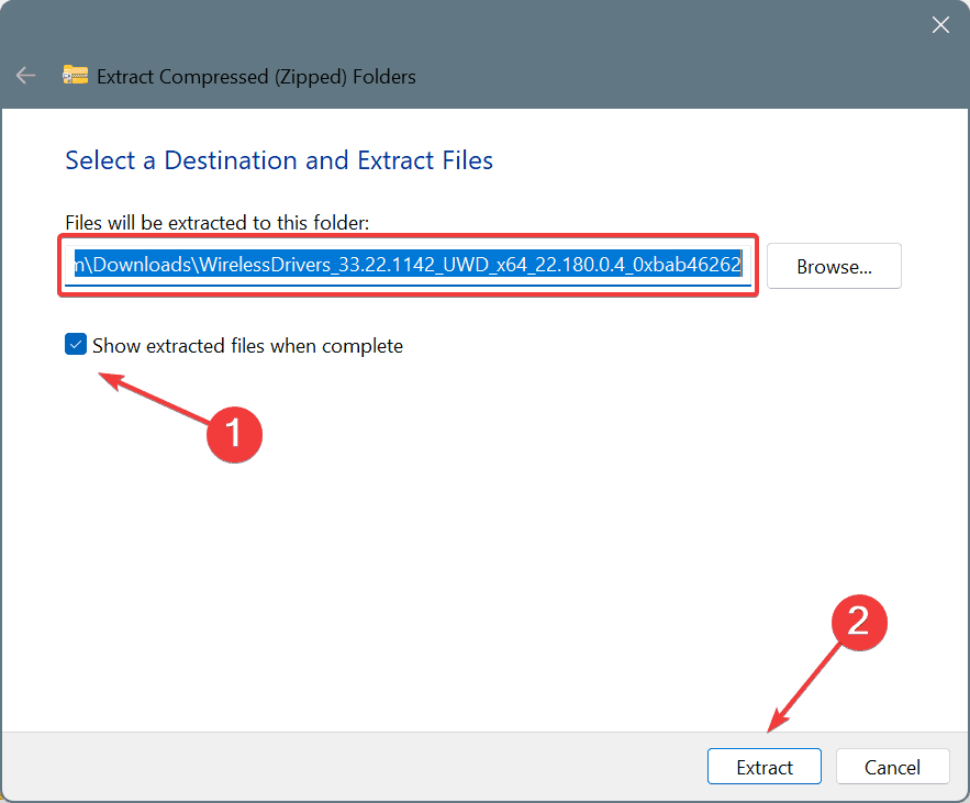 extract files