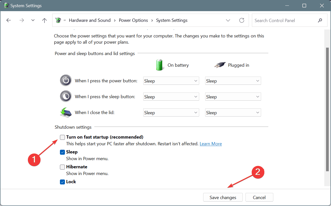 disable fast startup to fix RECURSIVE_NMI