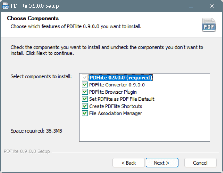 installer setup pdflite