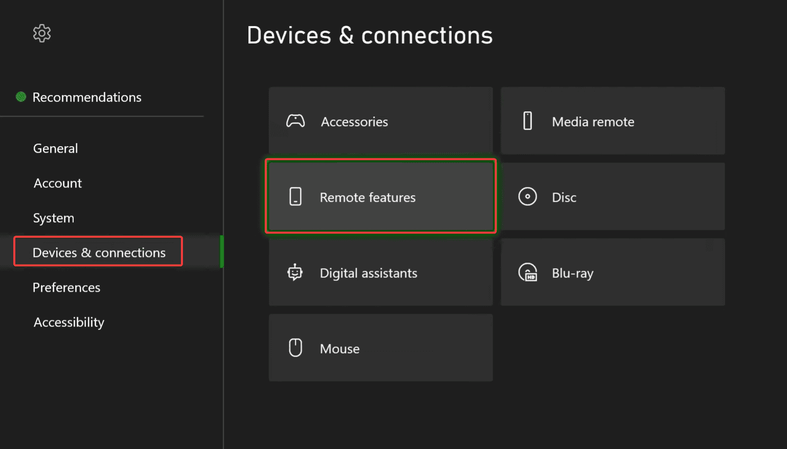 remote features