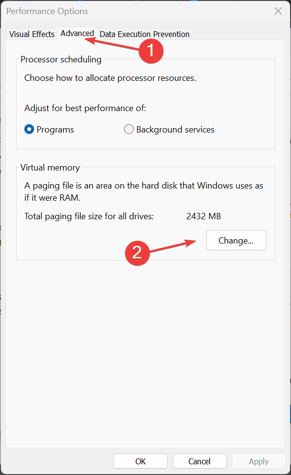 change virtual memory to fix THIRD_PARTY_FILE_SYSTEM_FAILURE