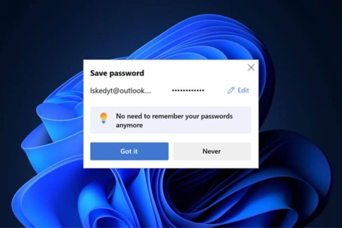 Microsoft Edge passwords