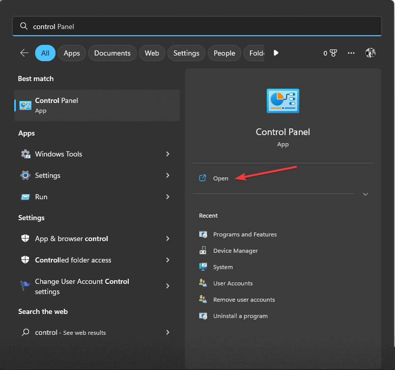 Control panel - KERNEL_STORAGE_SLOT_IN_USE