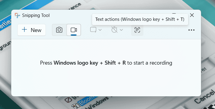 Windows 11 Snipping tool