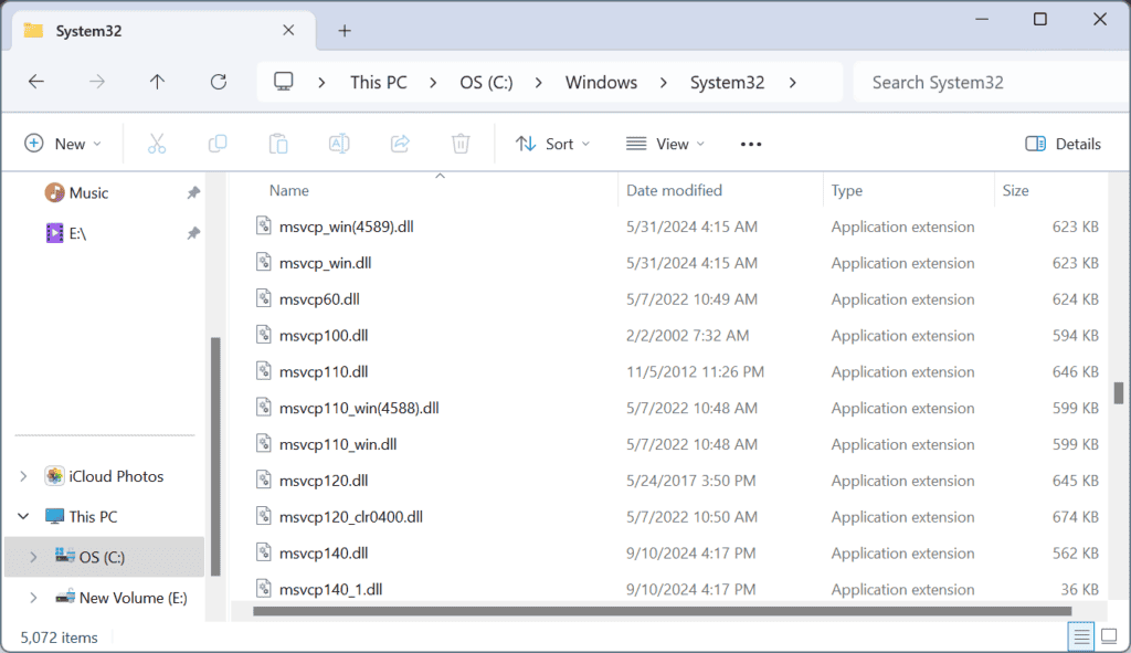 MSVCP50.dll in System32