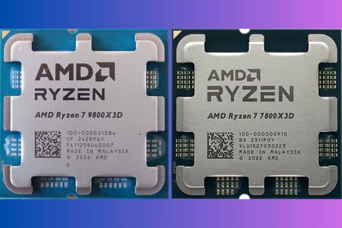 Ryzen 7 9800x3D vs Ryzen 7 7800x3D comparison