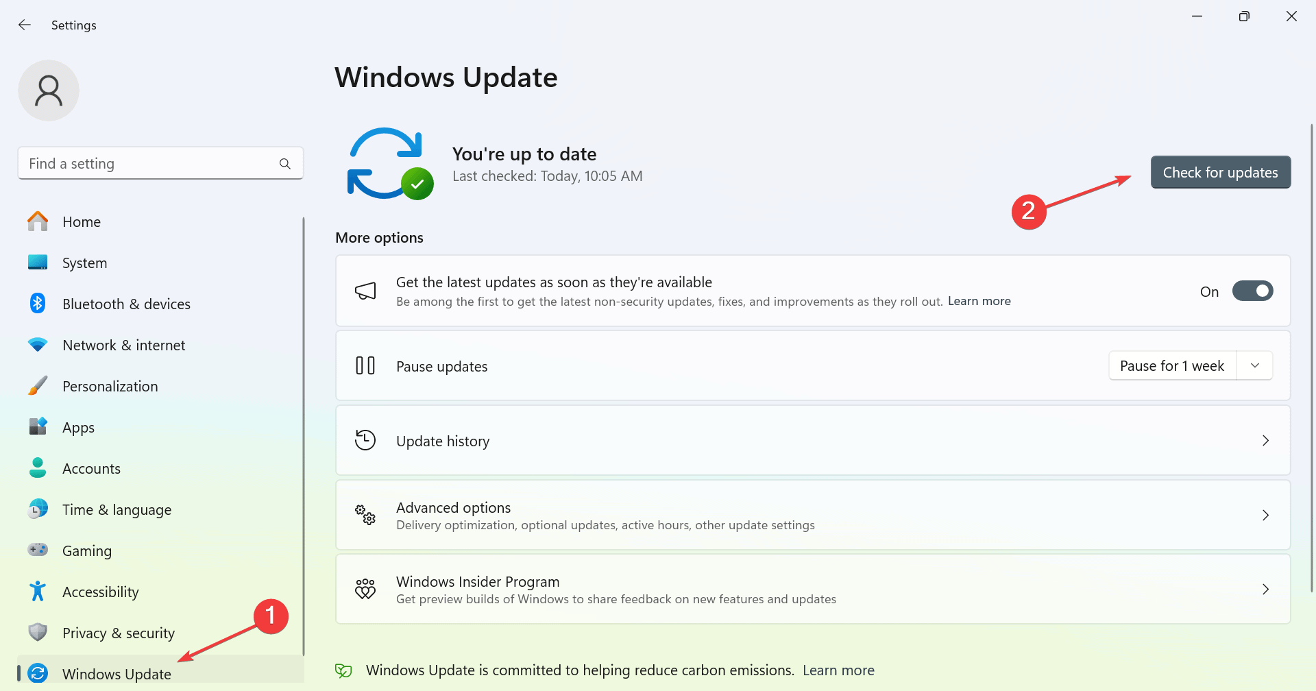 install updates