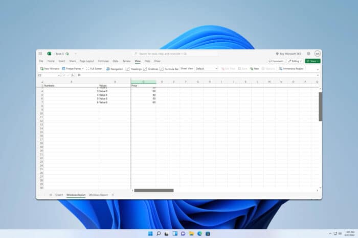 excel freeze row and column