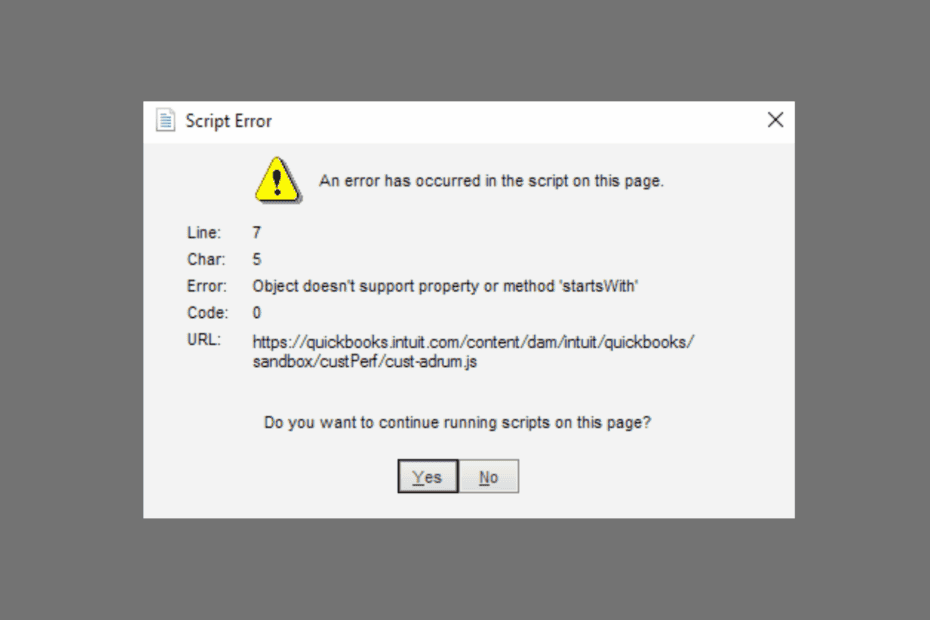 How to Fix QuickBooks Script Error on Windows