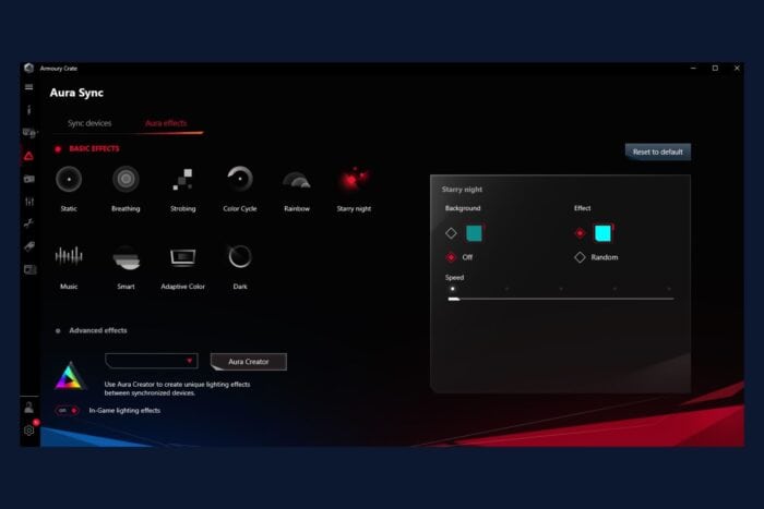 How to fix asus armoury crate aura sync if it's not working