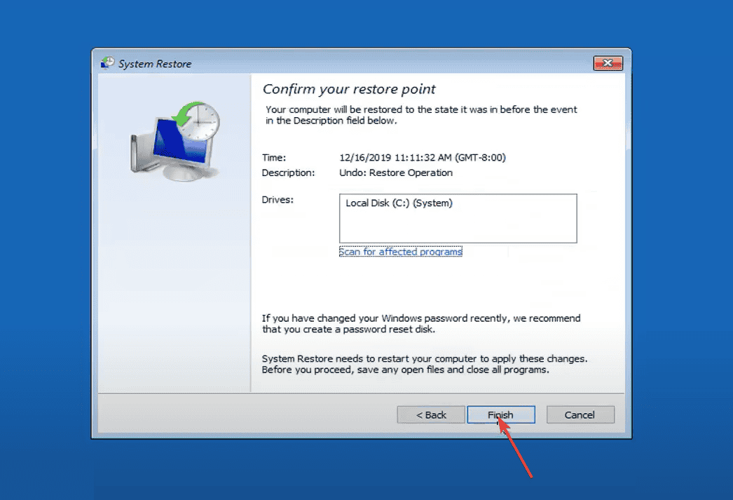 restore to fix STATUS_CANNOT_LOAD_REGISTRY_FILE