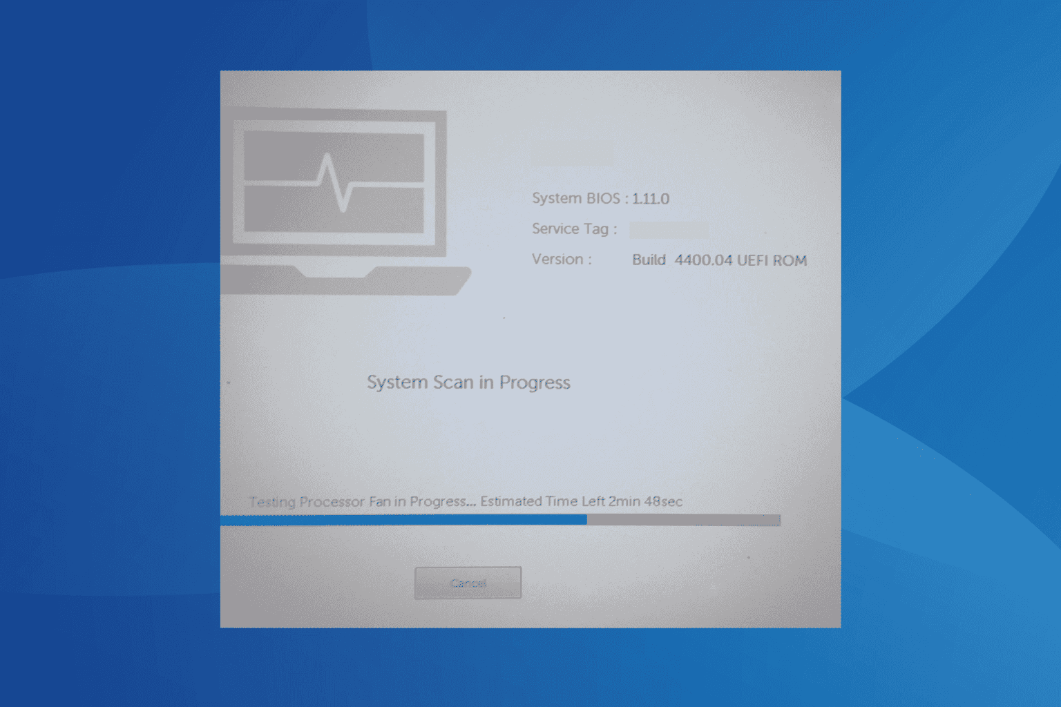 fix dell supportassist pre-boot system performance check stuck