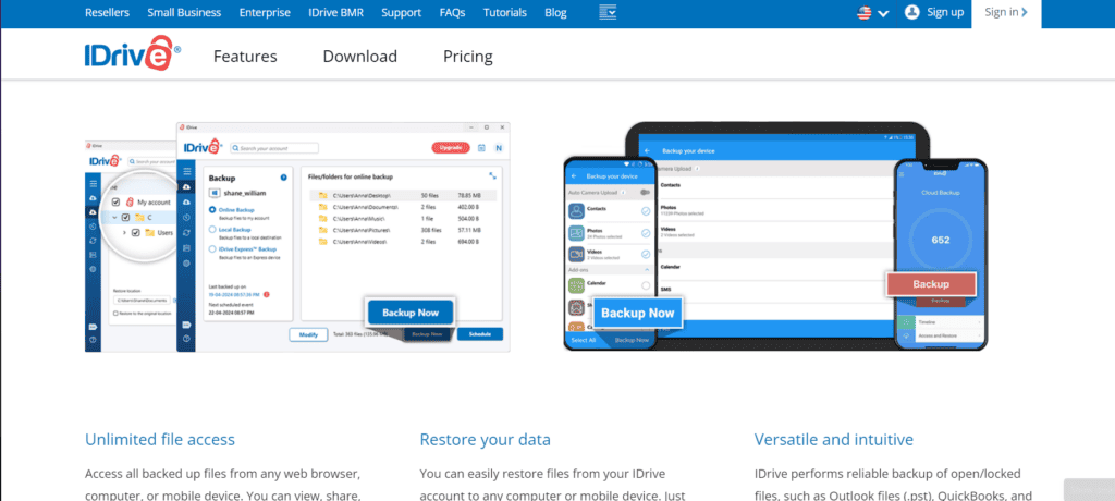 idrive multi device backup