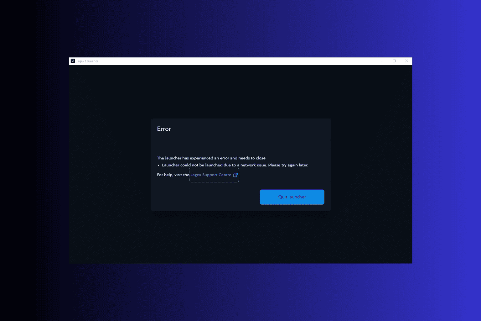 jagex launcher vpn blocked