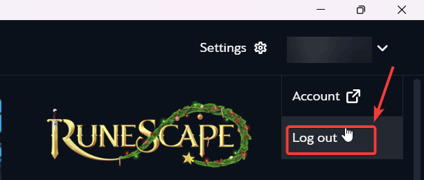 log out jagex account