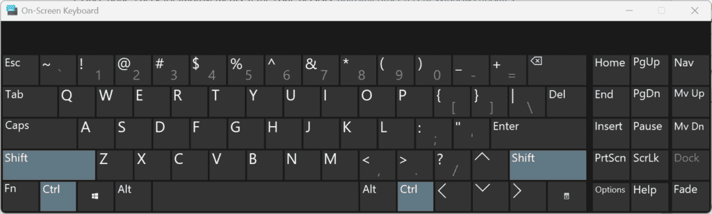 on-screen keyboard to fix chrome remote desktop keyboard not working