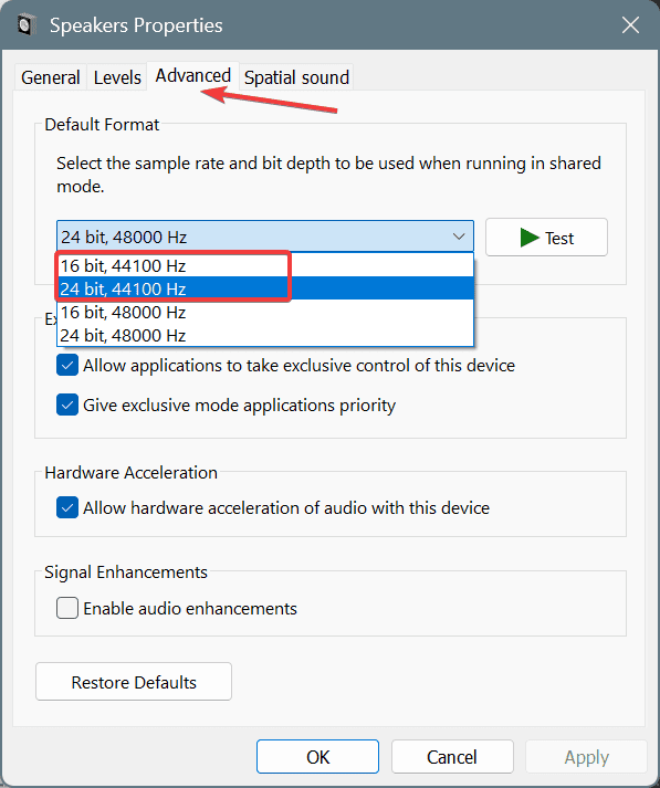 reduce frequency to fix chrome remote desktop no sound