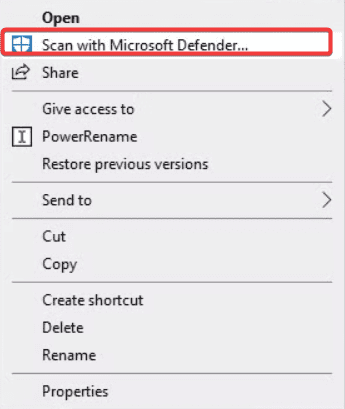 scan with microsoft defender