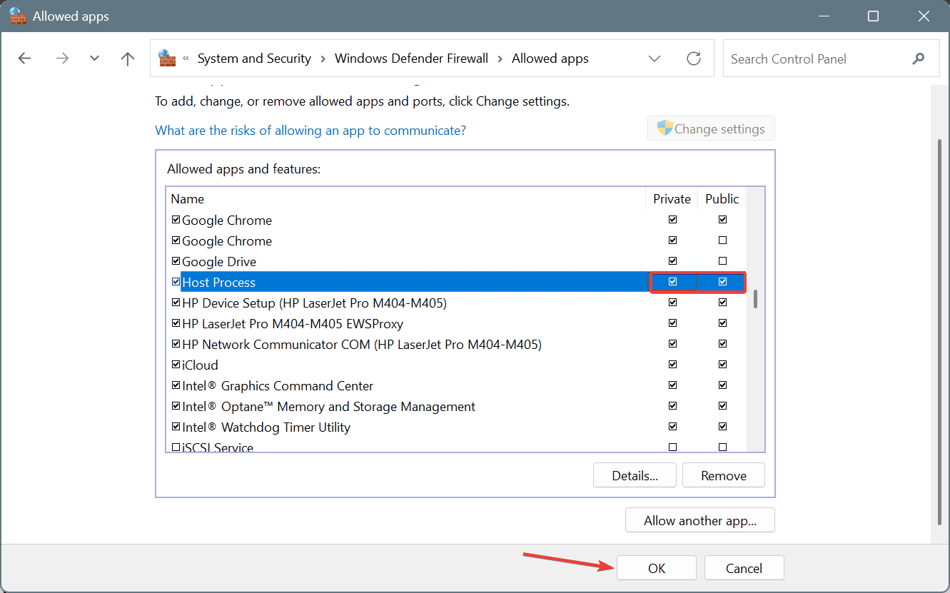 allow through private and public to fix Chrome Remote Desktop lag