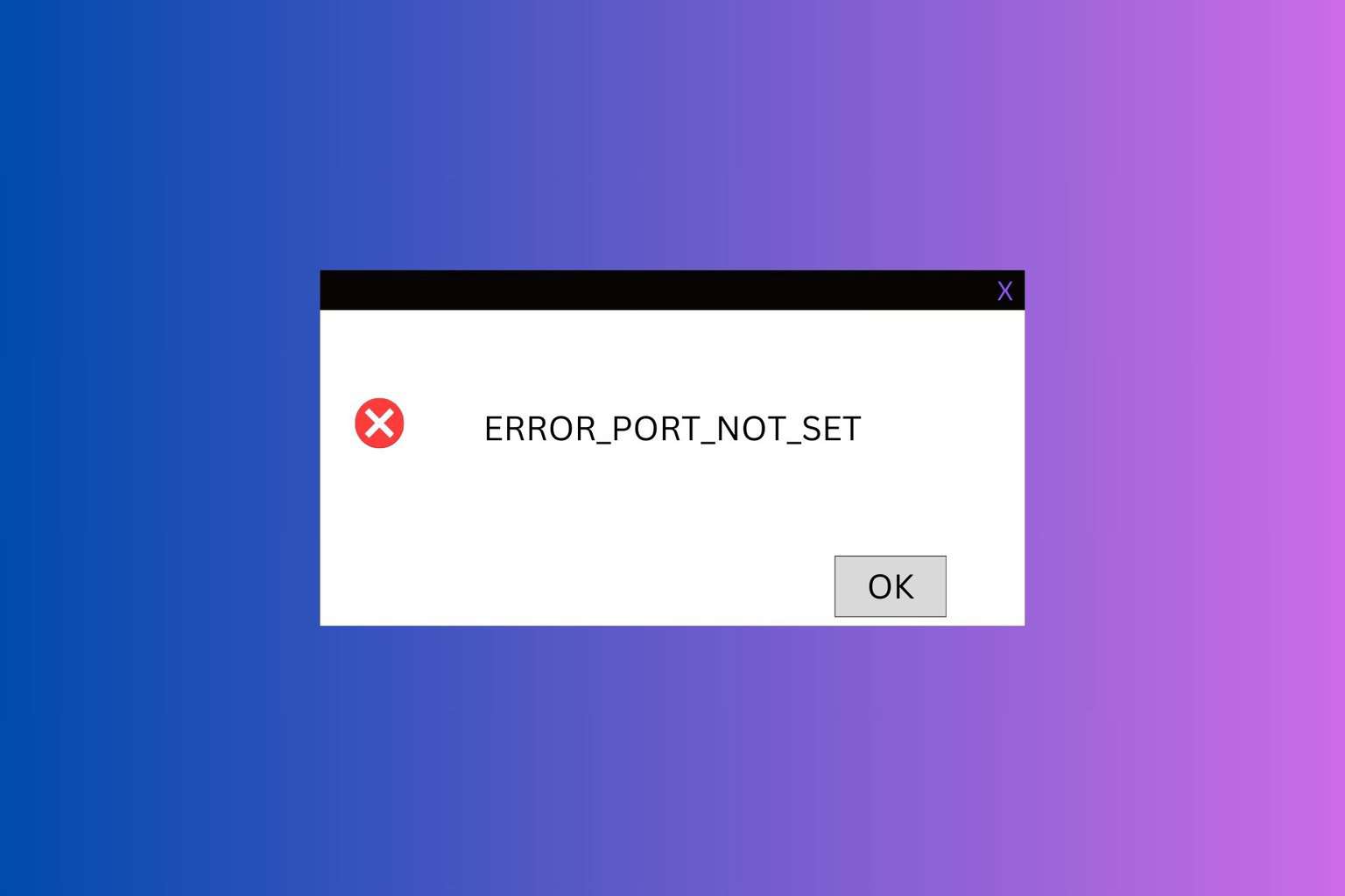 ERROR_PORT_NOT_SET